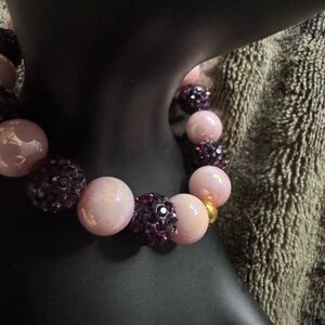 Elegant Pink and Purple Beaded bracelet